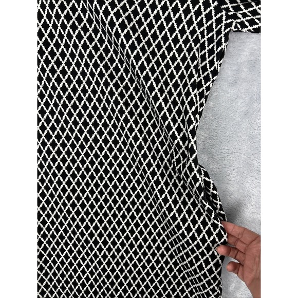Karen Kane Dress S Black White Diamond‎ Stretch Scuba Sheath Made in USA Classy - Picture 7 of 9